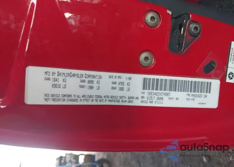 2000 Dodge Neon Highline z USA, uszkodzony, nr VIN 1B3ES46C5YD745857